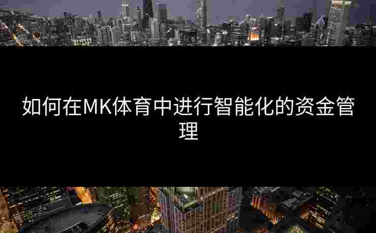 如何在MK体育中进行智能化的资金管理