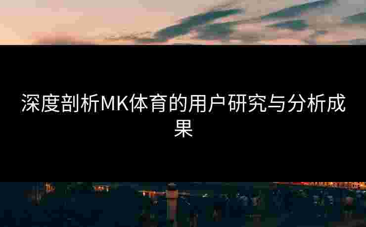 深度剖析MK体育的用户研究与分析成果